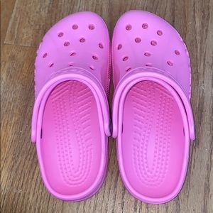 Unisex pink crocs !!